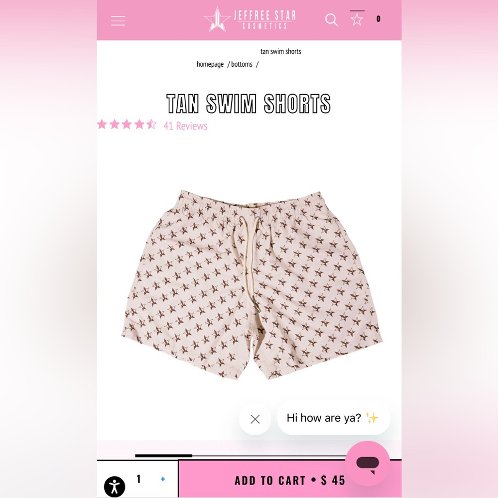 Jeffree‎ Star Cosmetics Chocolate Swim Shorts